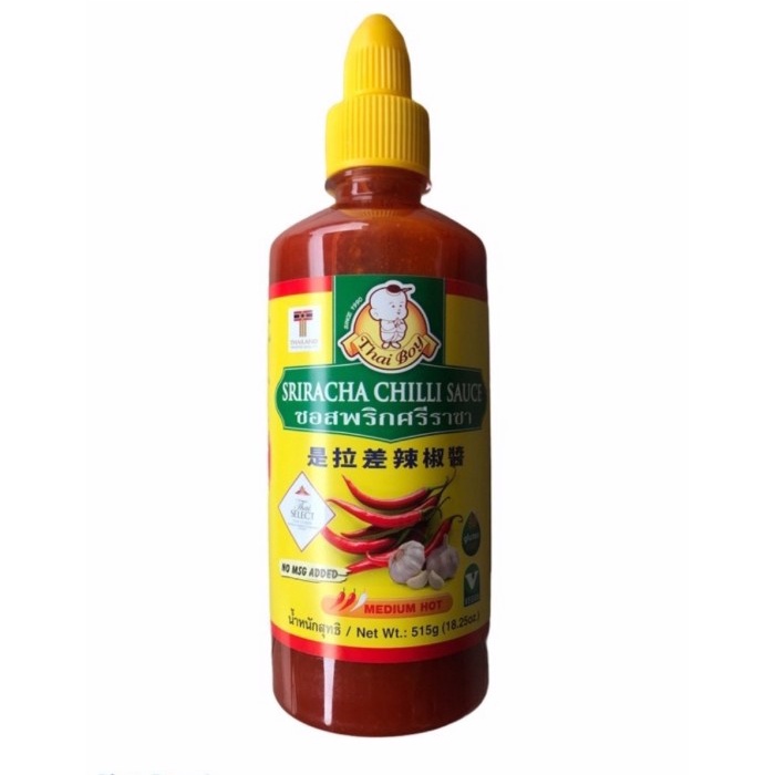 

Thai Boy Sriracha Chilli Sauce Medium Hot / Sambal Thailand - 515 Gram