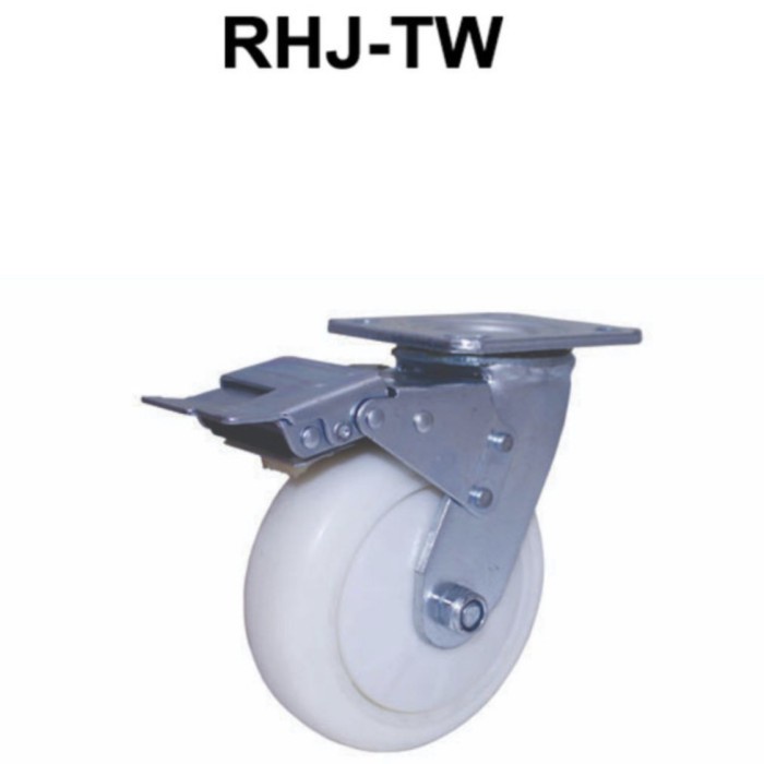 

Roda Troli Trolly Nylon Nilon 4 Inch Heavy Duty Rem Brake Rhj