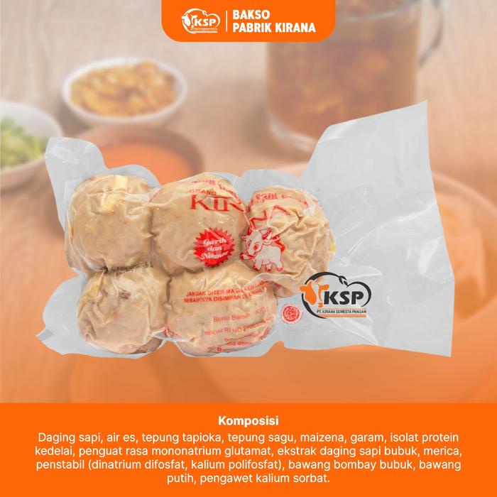 

Bakso Urat Ukuran Jumbo Isi 5 Butir Berat 500 Gram Food Frozen Sapi