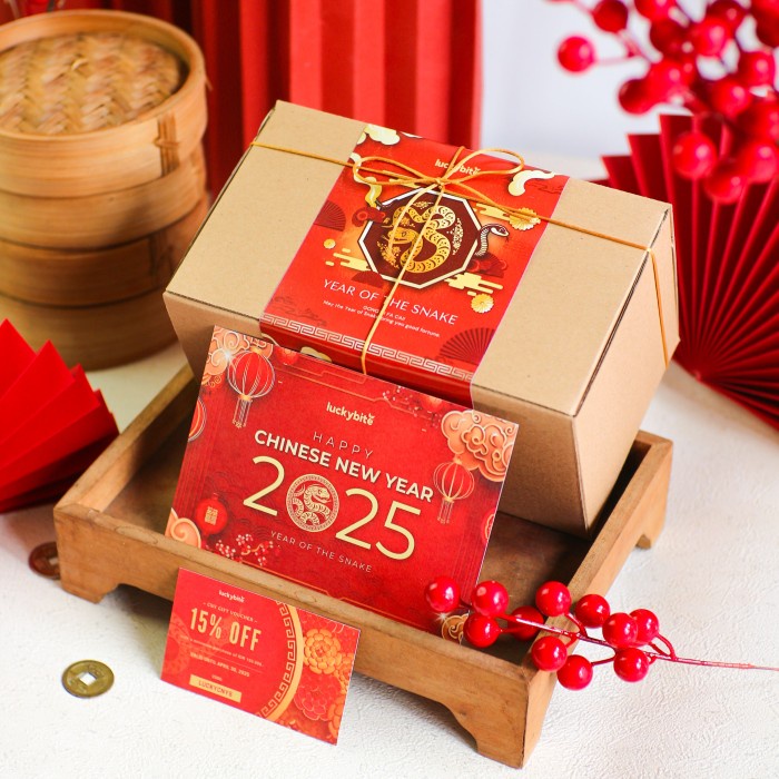 

Hampers Imlek (SET A) - Cookies 2 Jar + FREE Greeting Card + Pita