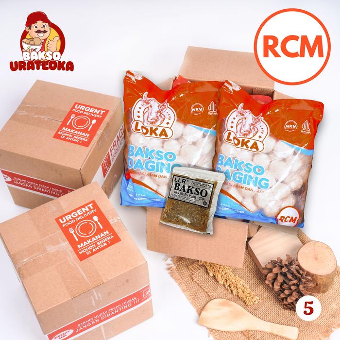 

PAKET x2 PACK RCM isi 2x50 Butir Berat 600gr Bakso Daging Kombinasi Ayam dan Sapi Ekonomis Gratis