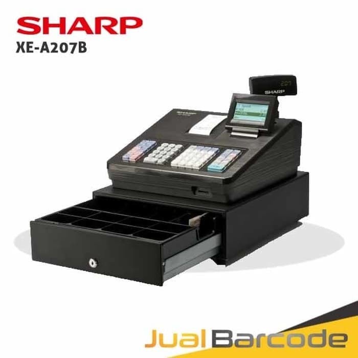CASH REGISTER XE-A207B - MESIN KASIR SHARP 207 HITAM