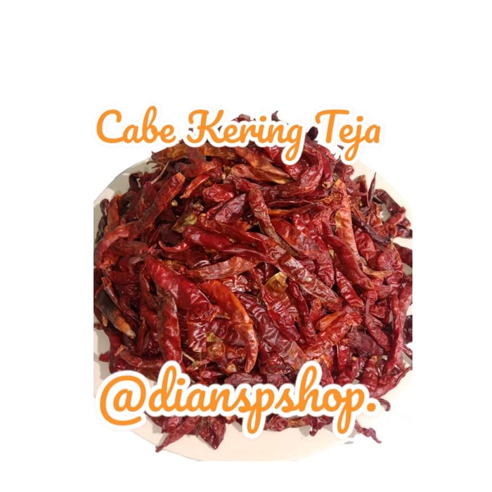 

Cabe Kering Teja 500gr Dianspshop. Merah Food Pedas