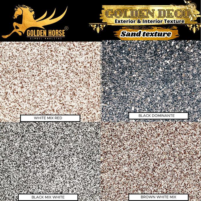 Atang Shop - Cat Dinding Sand Texture Golden Deco 4,5 Kg Wallpaper & Dekorasi Dinding Glossy