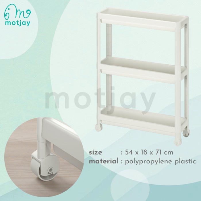 {{ Rak Troli Serbaguna Dapur Kamar Mandi Anti Karat Ready }}