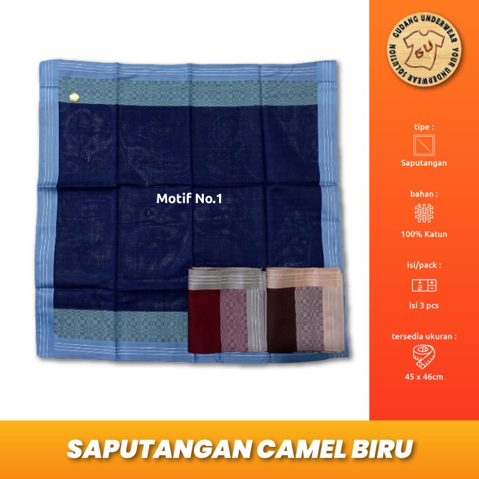 SAPUTANGAN PRIA CAMEL HALUS ISI 3