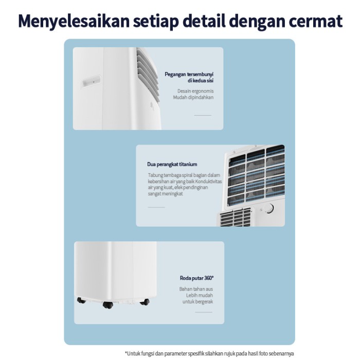 AC Portable 1PK-Function AC-Low-Watt-High Quality-Garansi 1 Tahun