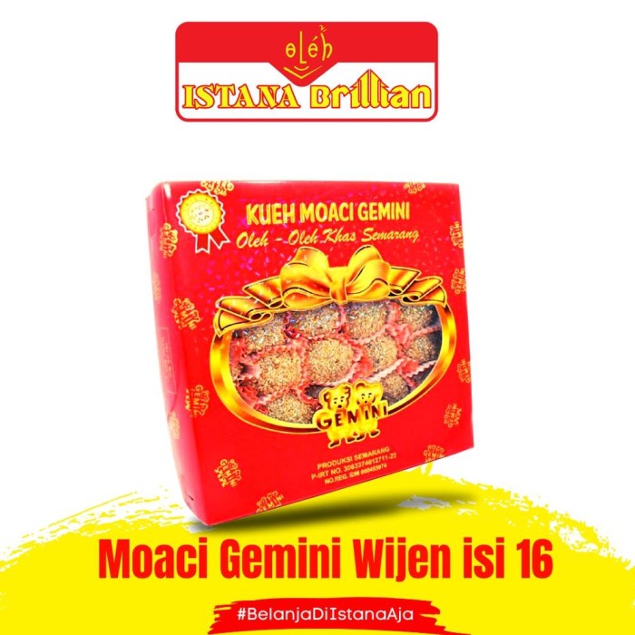 

ENAK!!!! Isi 16 &10 kue Moaci/Moci/Mochi Wijen Gemini Oleh2 khas Asli