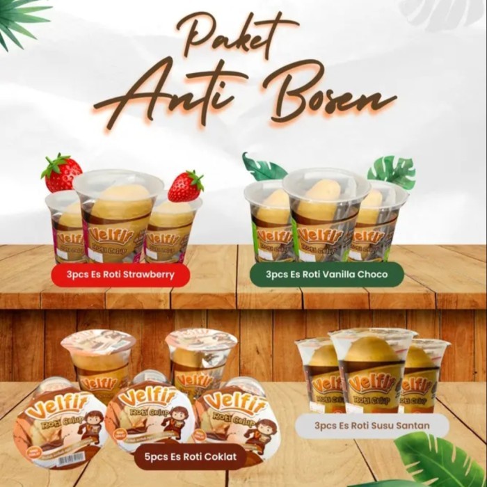 

(BestSeller) 1 DOS PAKET MIX 4 RASA ES ROTI CELUP VELFIT ISI 13 CUP