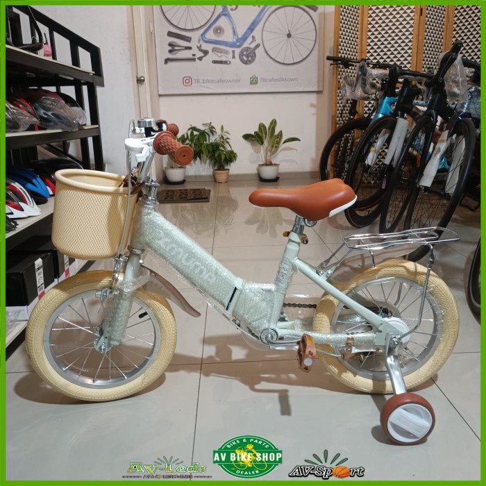 Sepeda Anak Lipat Laki Laki atau Perempuan Vintage Dengan Keranjang Kode 1099