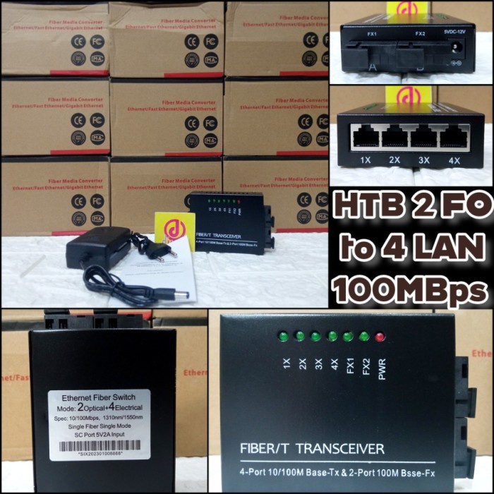 Htb 2 3 4 6 Port Fiber Optik Fo Sc Port Sc 2 3 4 6 Lan Rj45 Ethernet