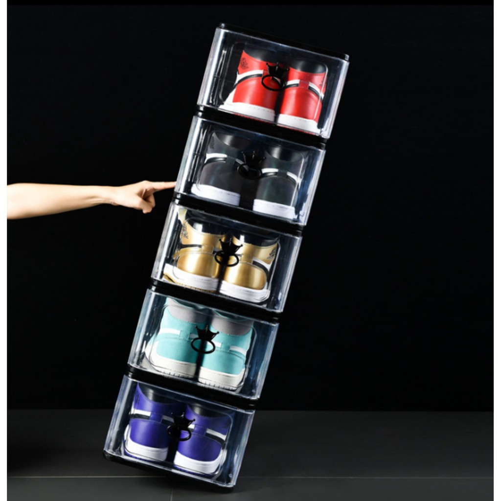 Laris Manis Kotak Sepatu Shoe Box Rak Sepatu Kotak Sepatu Transparan Ukuran Besar - Box Sepatu Besar