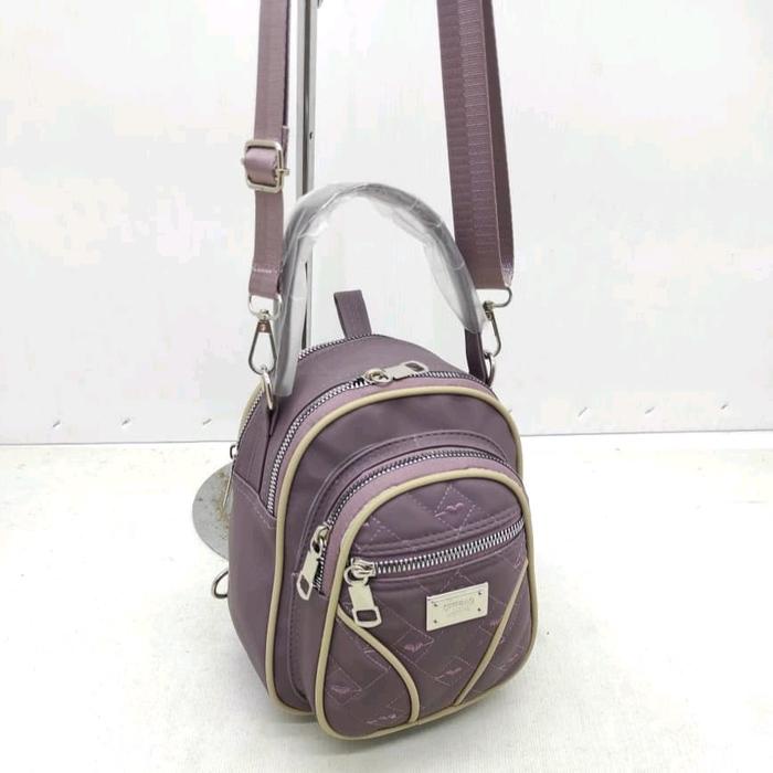 Nevarastore- New Tas Cibao Wanita Model Kombinasi Bisa Diransel/Slempang/Jinjing Kulit