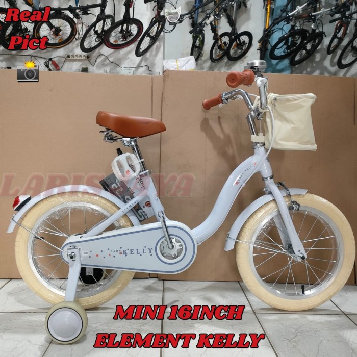 Sepeda anak ELEMENT KELLY 16 INCH , sepeda anak perempuan mini 16 element , sepeda keranjang ukuran