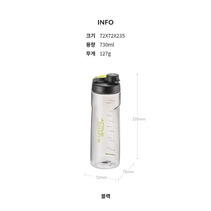Lock N Lock Active Sports Handy Bottle Botol Minum Abf723 Abf724 Abf723Lgry Abf724Blk 540Ml 730Ml