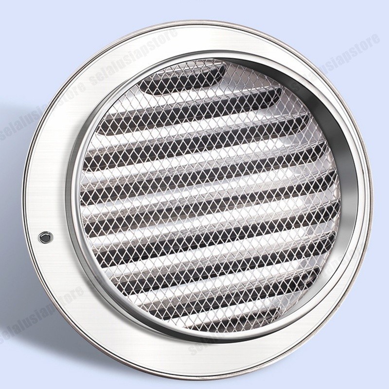 Stainless Steel Vent Cap Penutup Corong Ventilasi Udara Dapur Kamar Mandi Tidur 4' inch