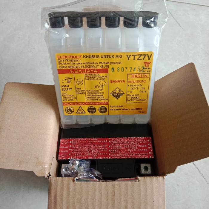 AKI ORIGINAL YUASA YTZ7V UNTUK YAMAHA NMAX, AEROX 155 AKI KERING