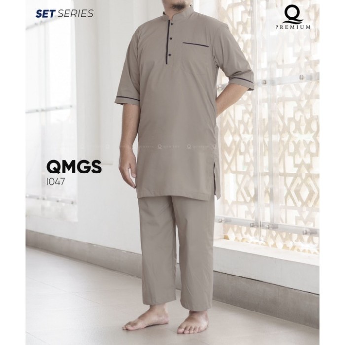 Baju Gamis Pria Setelan Dengan Celana Qomishu Pakistan Dewasa Big Size