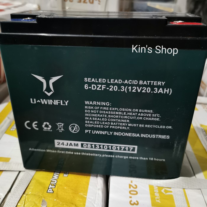 Batere Aki Sepeda Motor Listrik Original Uwinfly 12V 20Ah T3 Sprinter