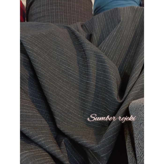 Kain jas/celana semiwoll_kain woll motif salur terbaru