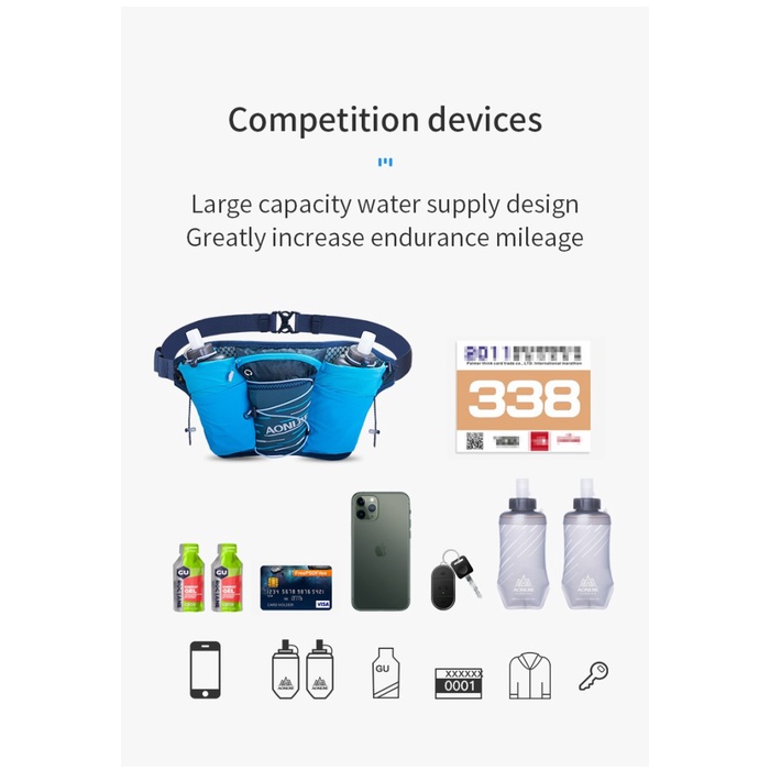 AONIJIE W8104 Trail Running Waist Bag Tas Pinggang Lari Hydration Pack