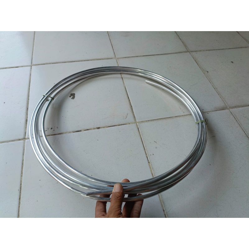 Pipa aluminium 8 mm panjang 6 meter utuh gulung
