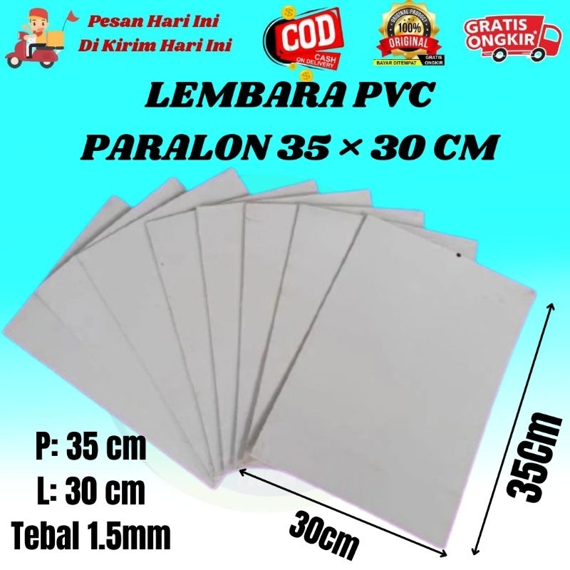 PIPA LEMBARAN PVC LEMBARAN PIPA PARALON LEMBARAN 35 X 30 cm Tebal 1.5mm Untuk Bahan Miniatur