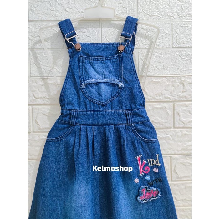 Geraigo- Rkpj/Wearpack/Overall/Jumsuit/Rok Kodok Panjang Jeans Anak Perempuan /Jeans Anak/Baju Anak