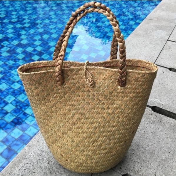 Nevarastore- Tas Purun Oval Tali Eceng Gondok, Tas Enceng Gondok, Tas Anyam Rotan