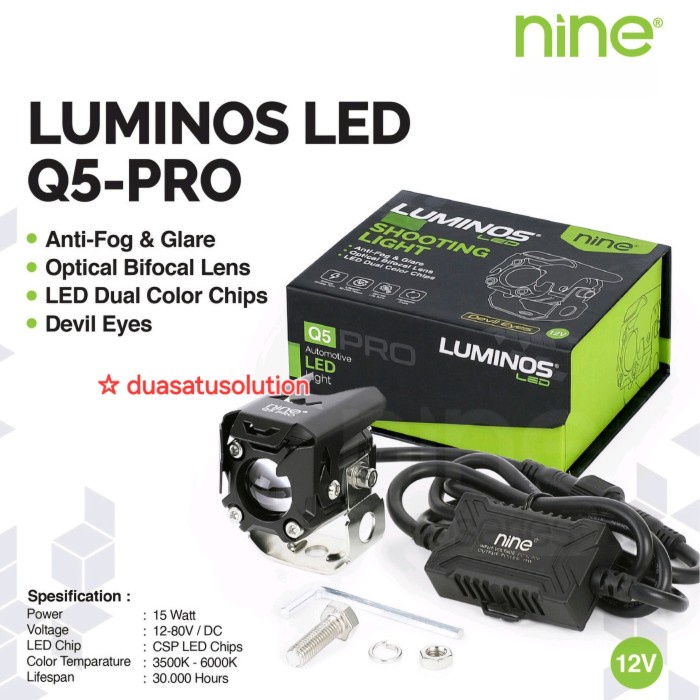 LUMINOS LED SHOOTING LIGHT Q5 LAMPU SOROT 2 WARNA WHITE YELLOW