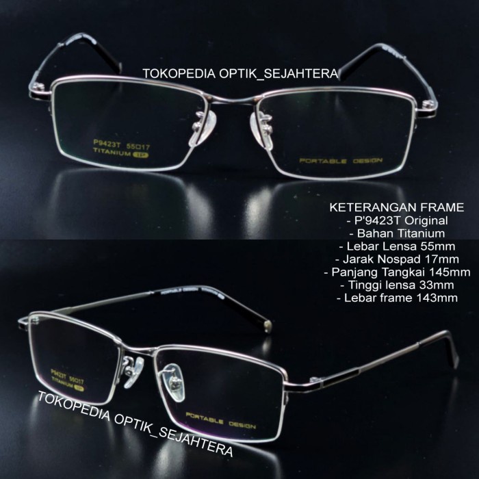 *TOP* KACAMATA PRIA PURE TITANIUM P'9423T ORIGINAL