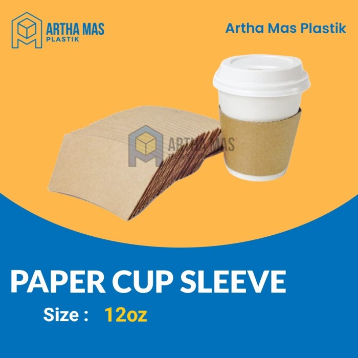 paper cup sleeve 12oz / jaket penahan panas u/ paper cup 12oz
