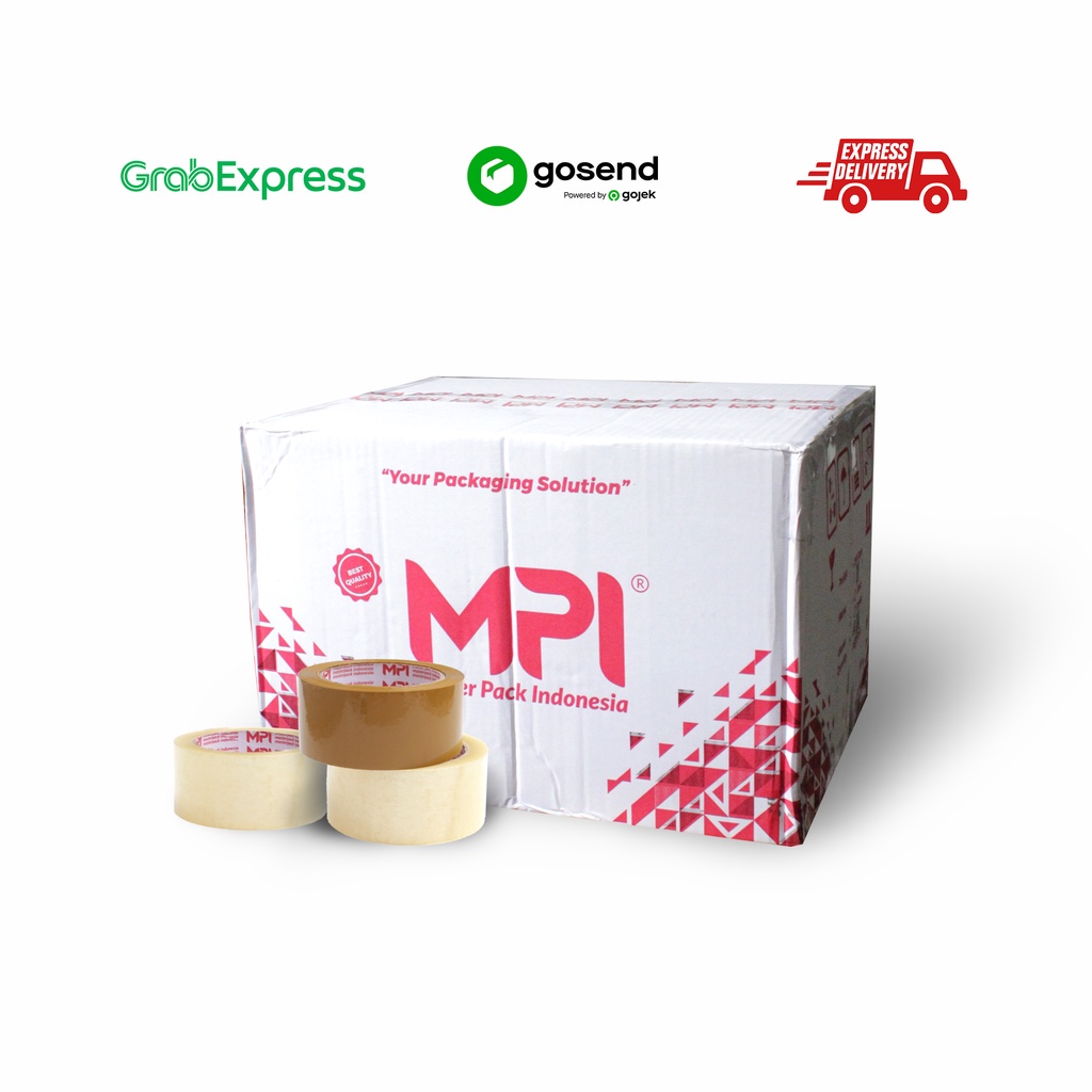 

Lakban Bening - Lakban Cokelat 48 mm x 100 Yard MPI 1 Dus Isi 72 Roll