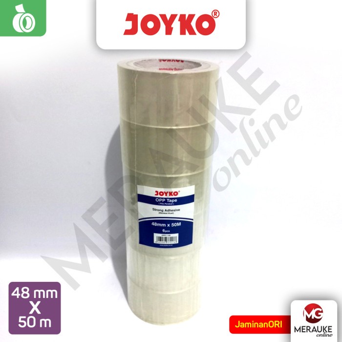 

OPP Lakban Bening JOYKO 1-50 48 mm x 50 m (1 Slop: 6 Rol)
