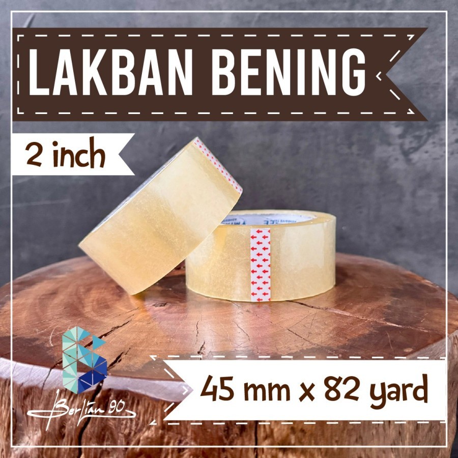 Lakban Bening 2 Inchi Harga Grosir ( 1 LUSIN 12 PCS ) / Lem Lakban Isolasi Besar Bening Termurah