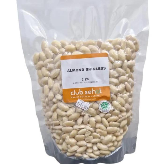 

Camilan Sehat dengan Club Sehat Almond Skinless 1Kg - Kemasan 1kg untuk Keluarga atau Bisnis Kuliner