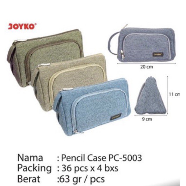 

Zipper Pencil case Sleting PC5003 / Tempat pensil / Tempat alat tulis Joyko Pc-5003 Pc 5003