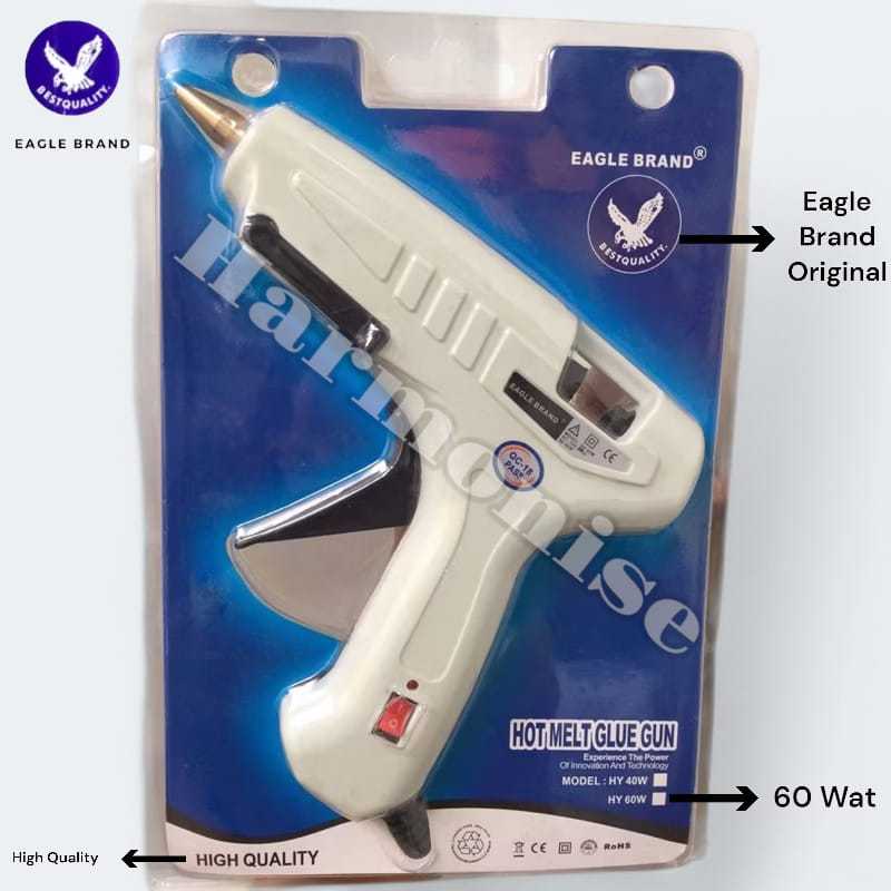 

Hot Melt Glue Gun Eagle Brand 60Wat Alat Lem Lilin 60 Wat Lem Stick Lem Bakar Pistol Tembakan Lem