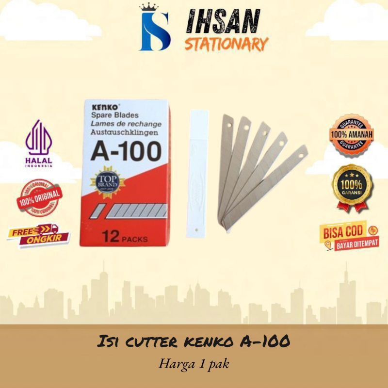 

Isi Cutter/Refill Cutter Kecil Kenko A100 Isi 12 Tube (1 Pack)