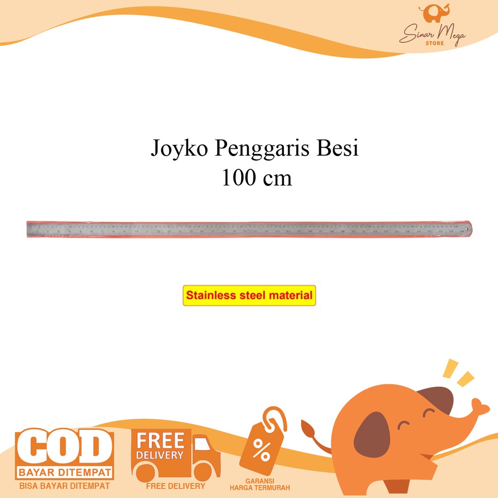 

Joyko Penggaris Besi Stainless Steel 100 Cm
