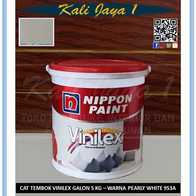 Cat Tembok Vinilex Galon 5 Kg 953A Pearly White / Cat Air Akrilik