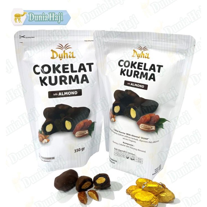 

terbaru !!! cokelat kurma 350gr isi almond lapis coklat chocolate dates with almon ready