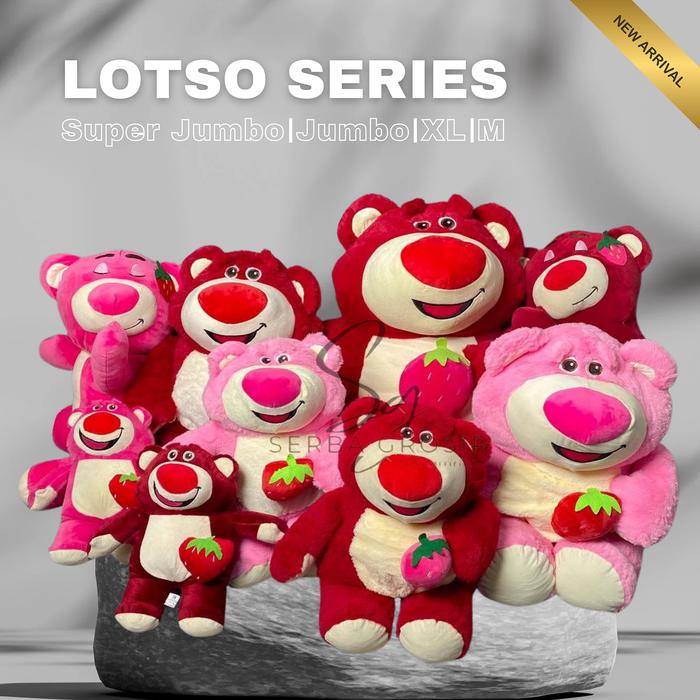 Boneka Lotso Jumbo Boneka Lotso Strawberry Boneka Toy Story Lotso Bear Plush Toy Lotso Lucu Boneka