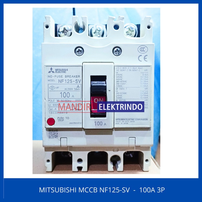 MITSUBISHI MCCB NF125-SV - 100A 3P