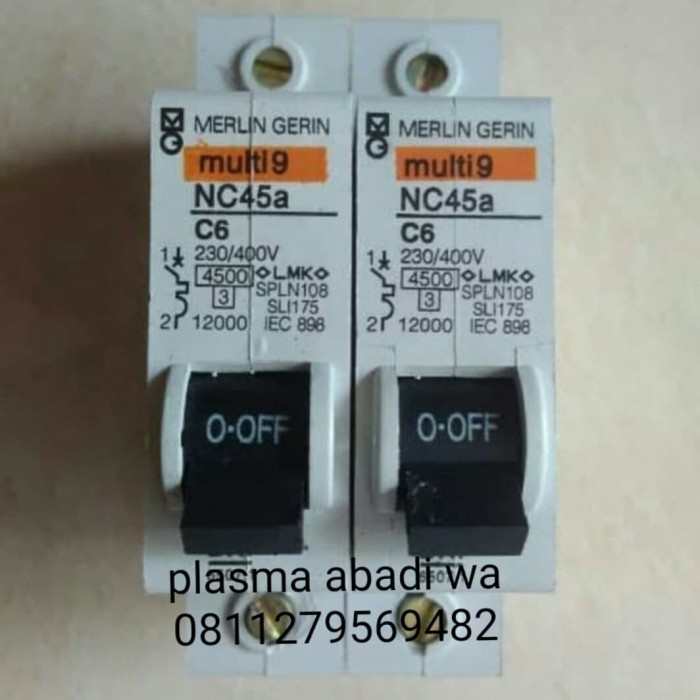 JT READY MCB MERLIN GERIN NC45A 1PHASE 6A 10A 16A 20A
