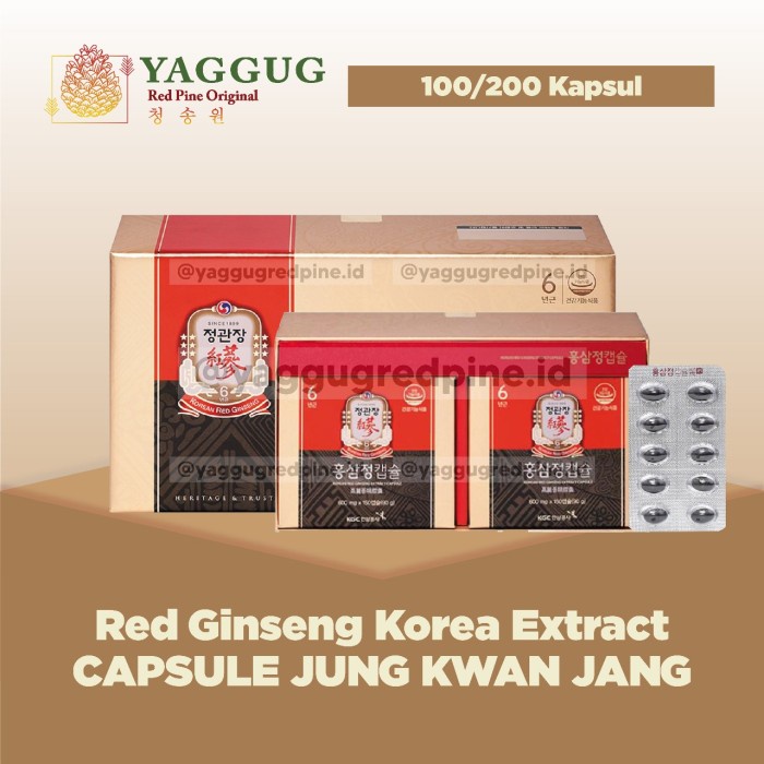 

Red Ginseng Korea Extract Kapsul Jung Kwan Jang 200 Kapsul