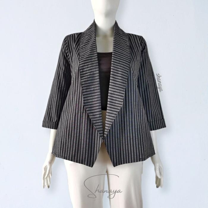 NEW Shanaya Baju Batik Wanita Blazer Lurik Atbm Kinanti outer Lurik Original Tradisional Cantik