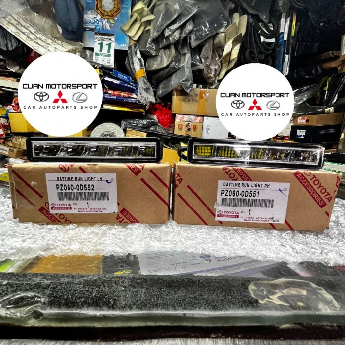 BISA GOSEND LAMPU DRL 5 TITIK DAY LIGHT LED KANAN / KIRI TOYOTA YARIS 2015 TRD ORI