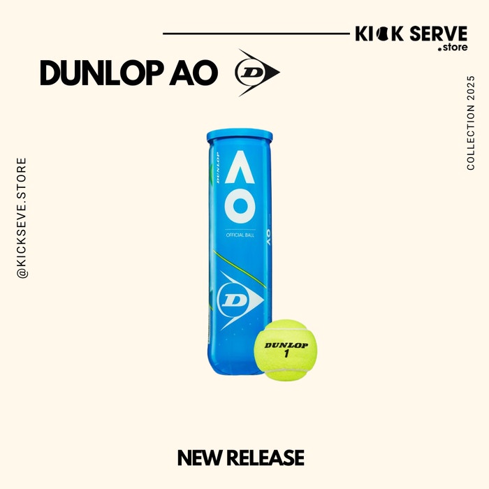 Dunlop AO Official Ball (Bola Tennis isi 4) Tenis Ball Australian Open