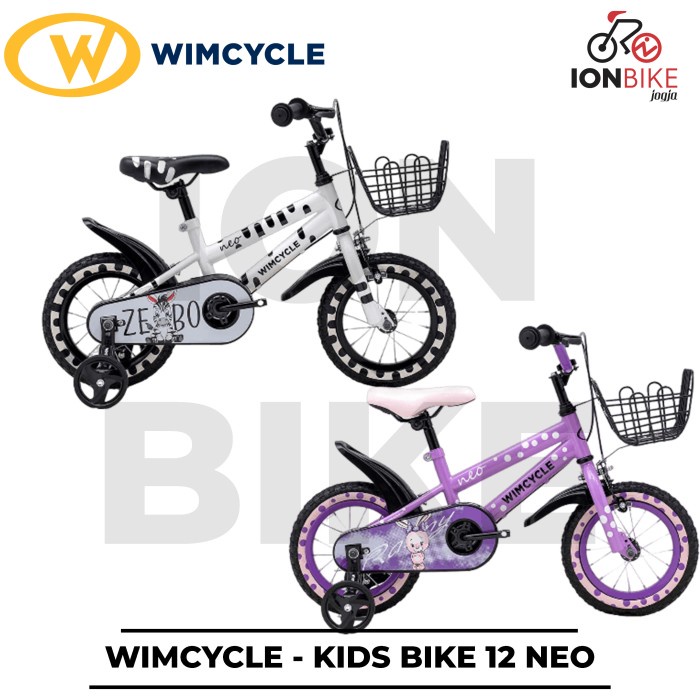 LANGSUNG DI CO SEPEDA ANAK WIMCYCLE NEO 12 TERBARU EDISI ZEBO RANY KIDS BIKE COWOK CEWEK LAKI LAKI